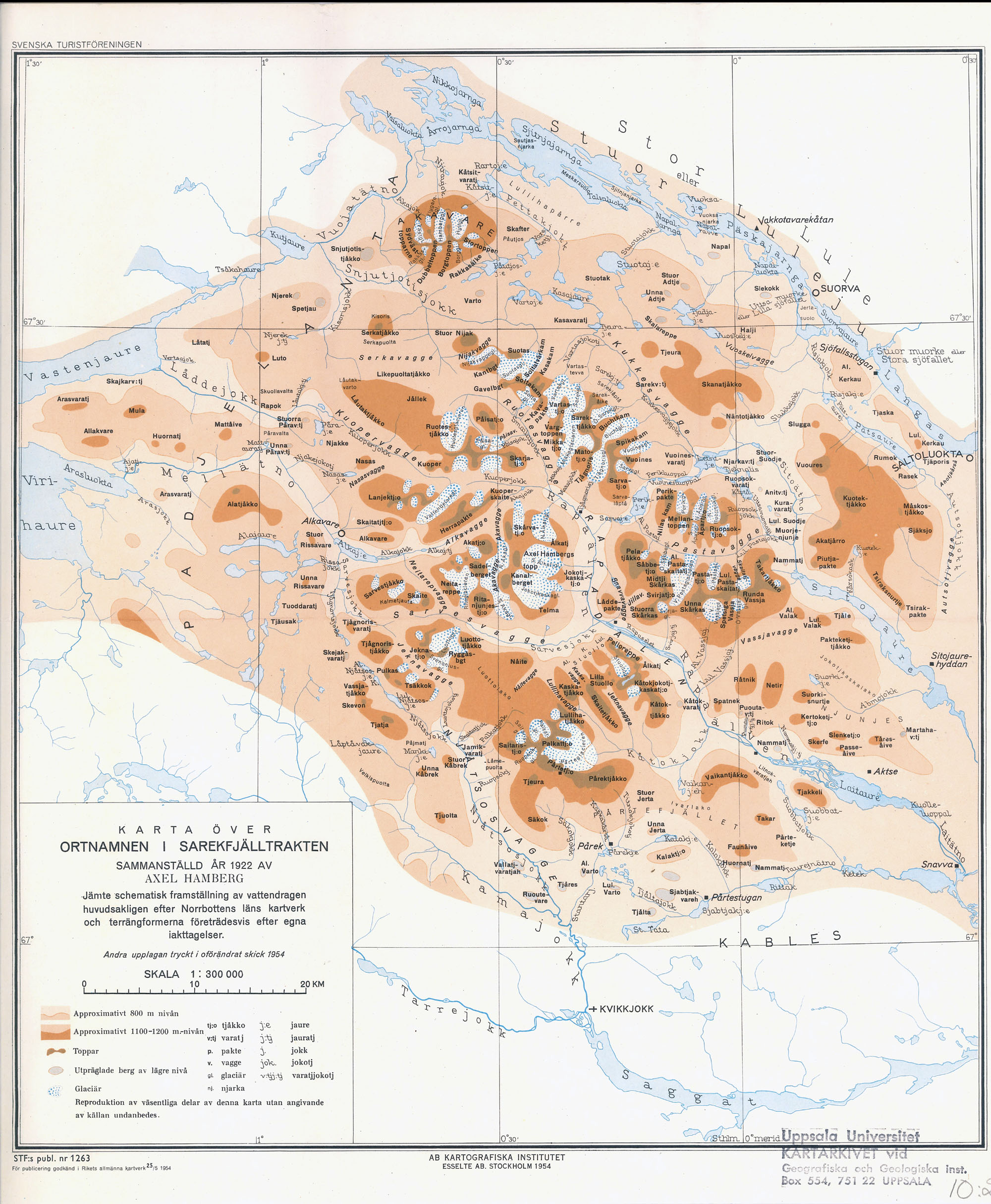 Hambergs Sarekskarta 1922